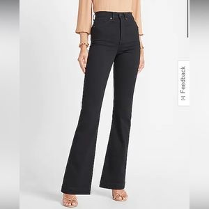 Express Black High Waisted Bootcut/Flare Jeans
